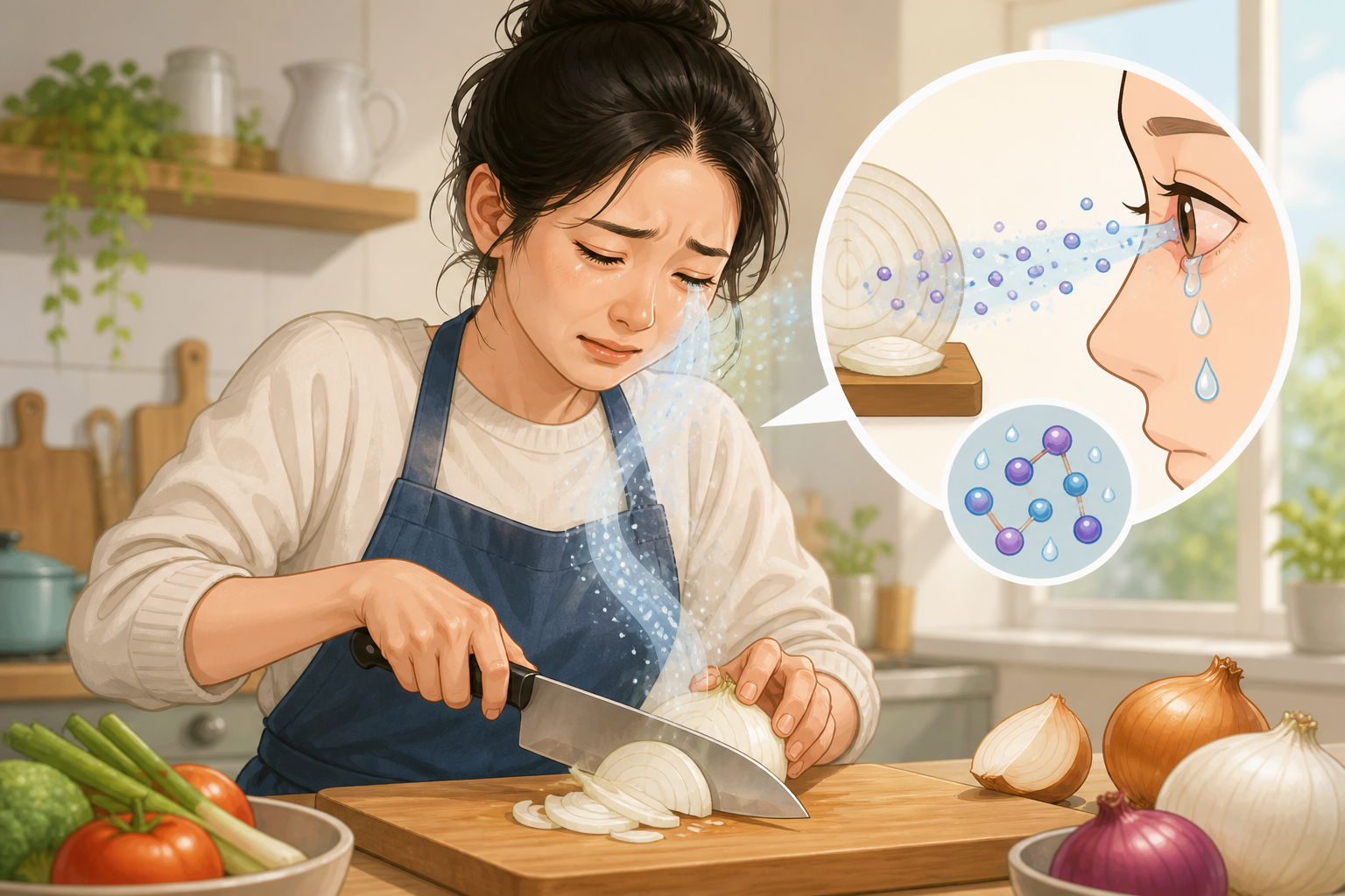 양파를 썰면 왜 눈물이 날까|덜 맵게 써는 방법의 과학